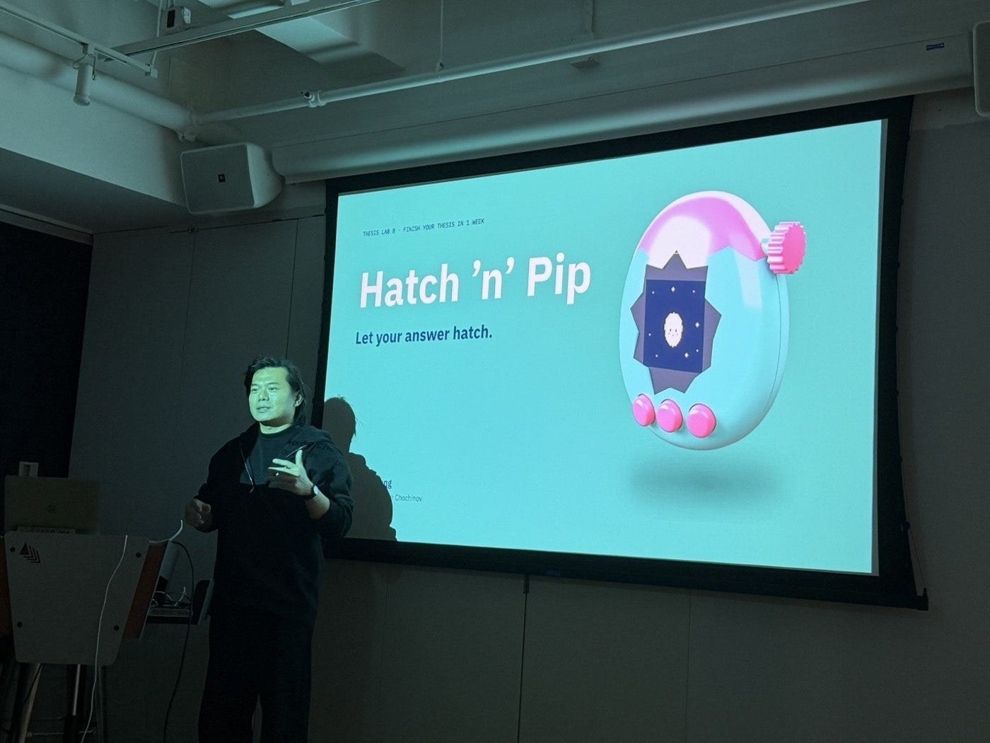 Presenting Hatch ’n’ Pip in Thesis Lab on October 22.