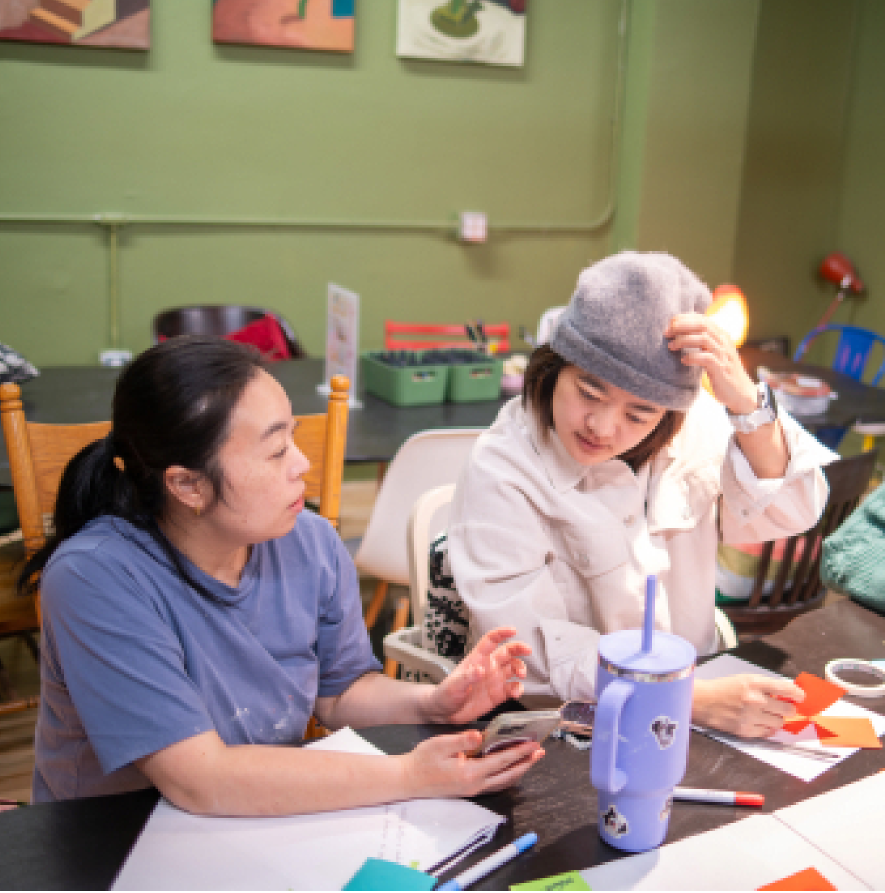 Workshop participants discussing