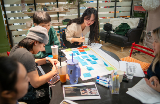 Workshop participants collaborating